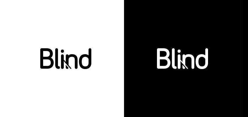 Blind Wordmark clever typography in logo design