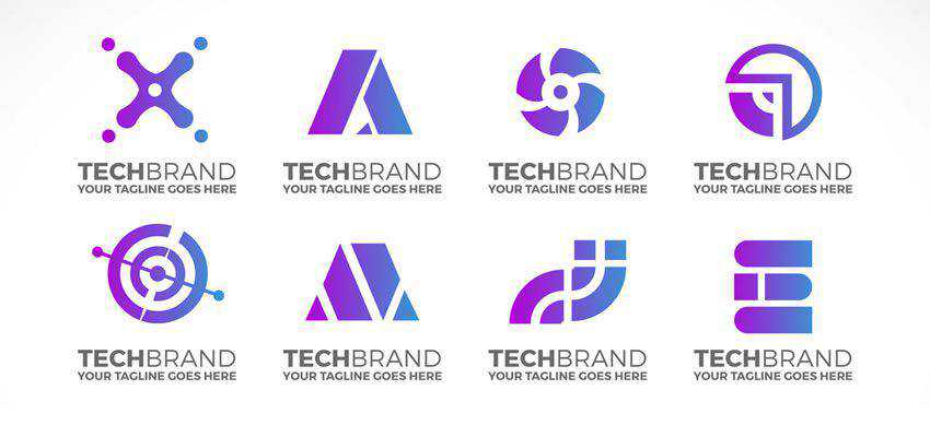 Technology Logo Collection clever typography in logo design