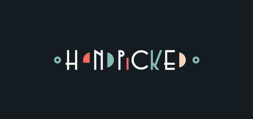 Handpicked Logo clever typography in logo design