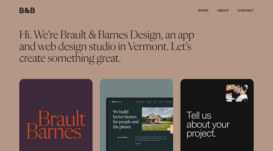 Brault & Barnes Design Color Minimal Web Design Creative Inspiration