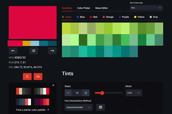 Color Designer online web tool for designers