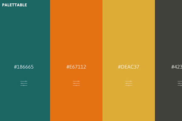 Palettable online web tool for designers