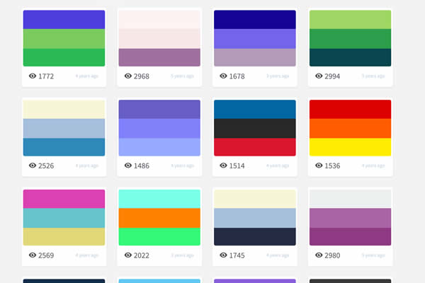 Beautiful Color Palettes online web tool for designers