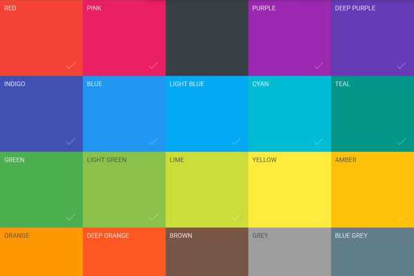 Material Design Color Palette Generator online web tool for designers