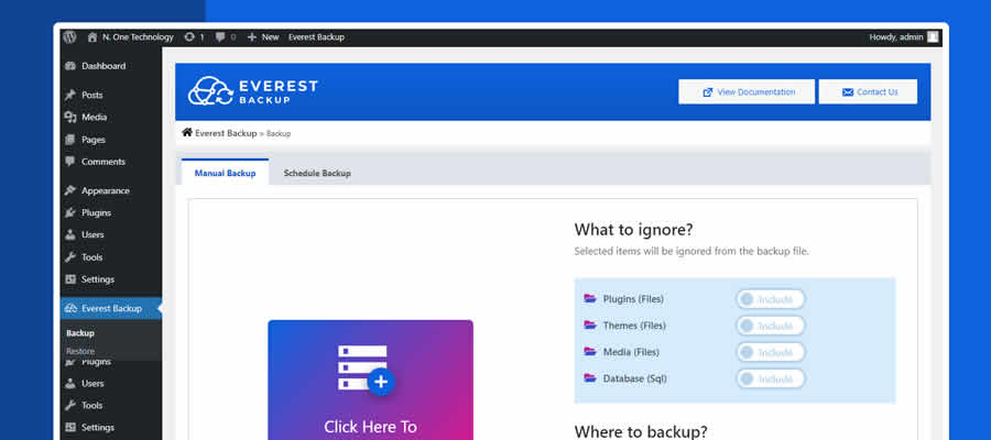 Everest Backup WordPress Plugin