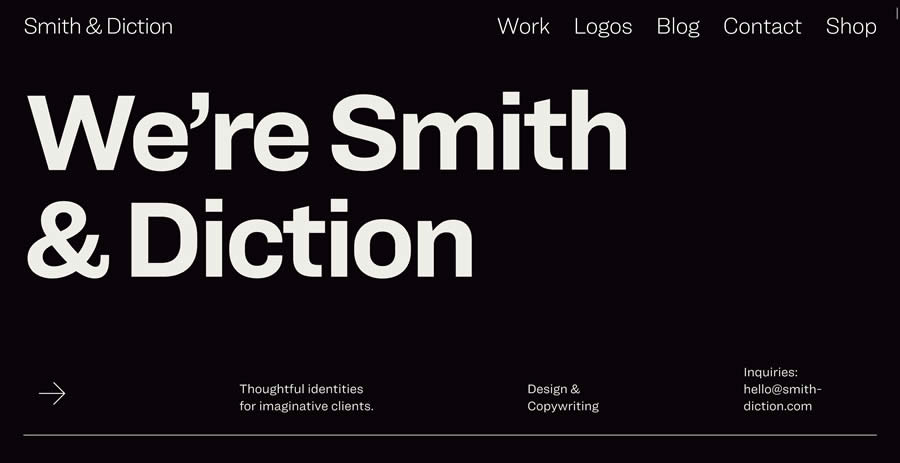 Smith & Diction Design Studio Inspiration Web Creative Design Agency