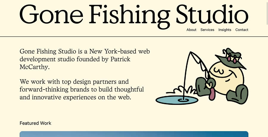 Gone Fishing Studio Inspiration Web Creative Design Agency