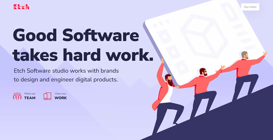 Etch Software Studio Inspiration Web Creative Design Agency