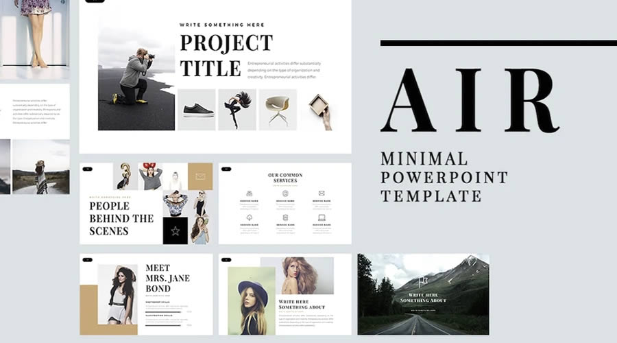 Free Air Minimal PowerPoint Template