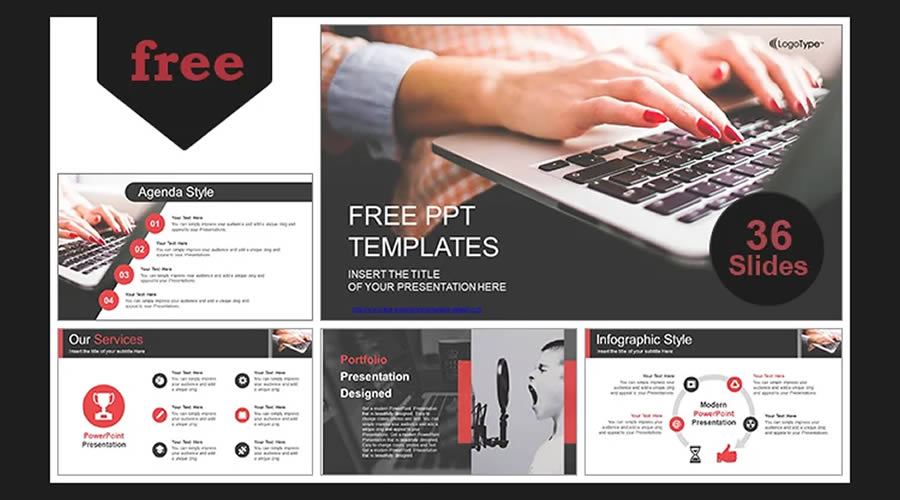 Computer Business free powerpoint templates designers creatives 