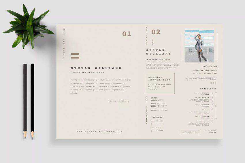 resume cv job creative design inspiration