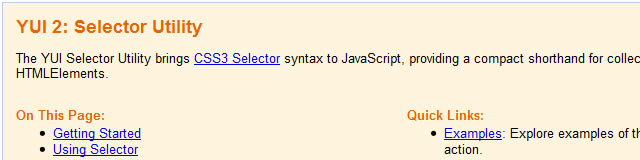 YUI 2: Selector Utility - Javascript CSS3 Selector
