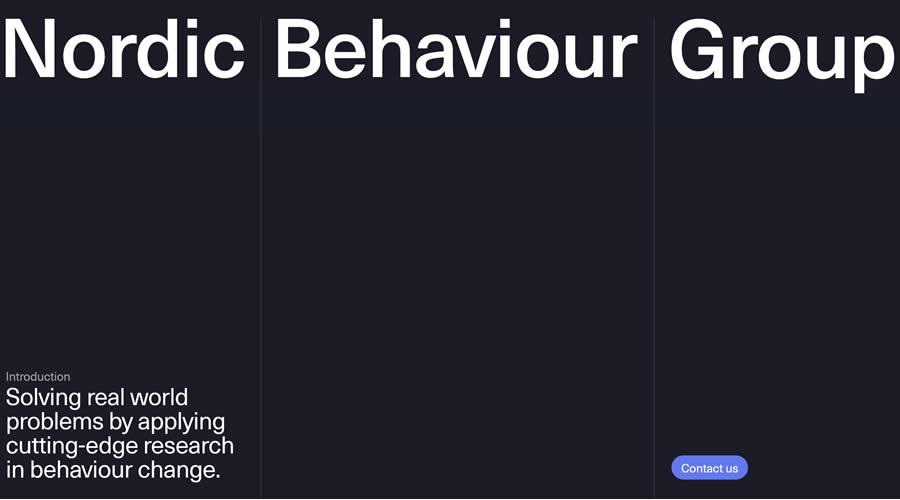 Nordic Behaviour Group Dark Minimal Web Design Creative Inspiration