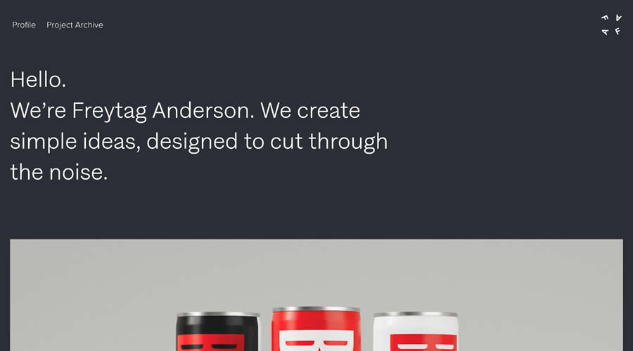 Freytag Anderson's Agency Dark Minimal Web Design Creative Inspiration