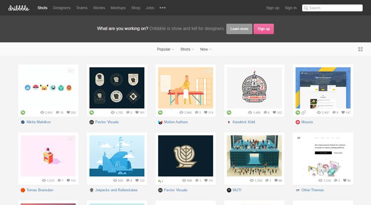 dribbble screenshot