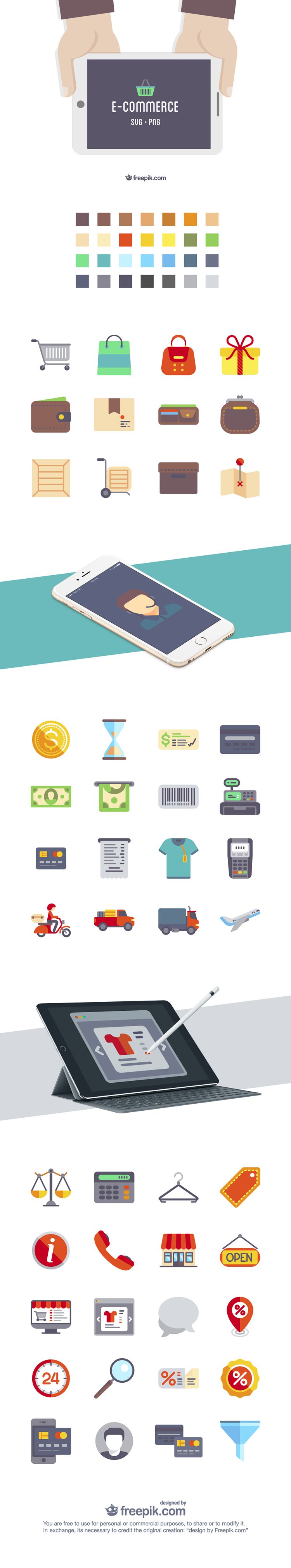 freebie Ecommerce Shopping Icon Set svg png hero screenshot