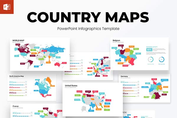 Country Maps PowerPoint Templates