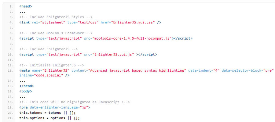 Enlighter Customizable Syntax Highlighter for WordPress