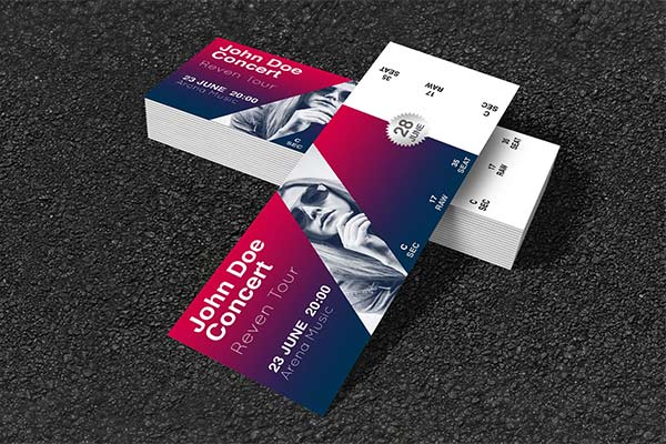 Ticket Music Template Vol 02 Photoshop Template