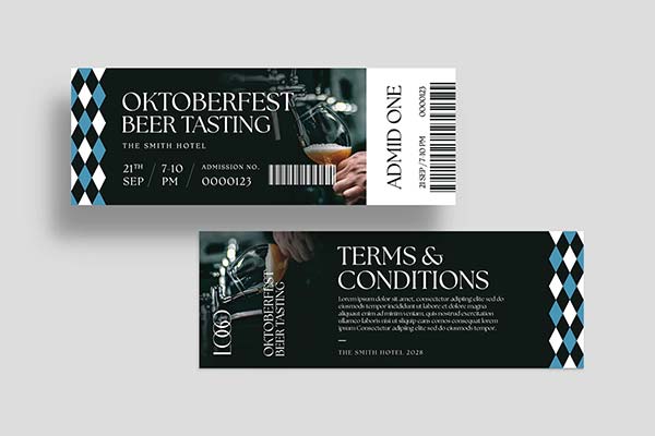 Oktoberfest Ticket Photoshop Template