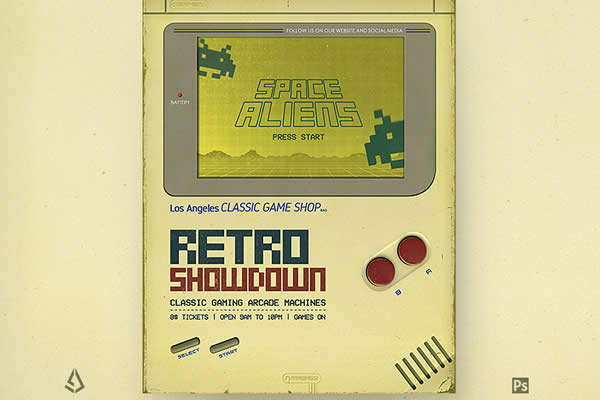 Gameboy Gaming Flyer & Poster Designed by Storm Designs