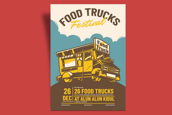 Food Trucks Food Festival Flyer