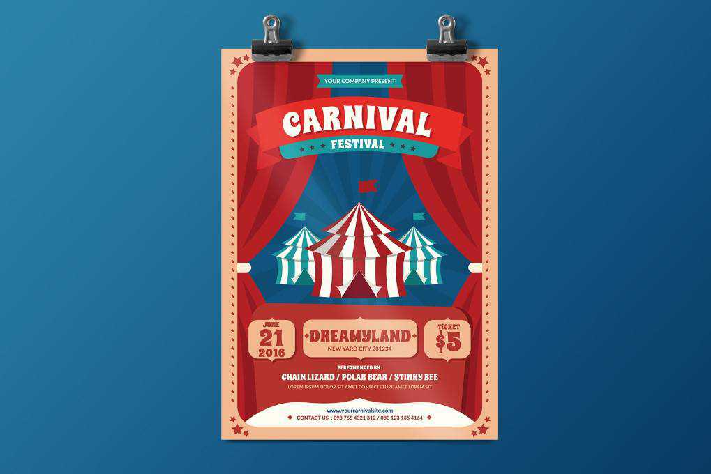 Carnival Festival flyer template format