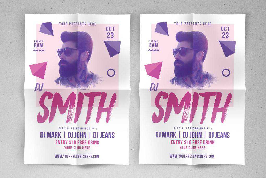 dj music party flyer template format