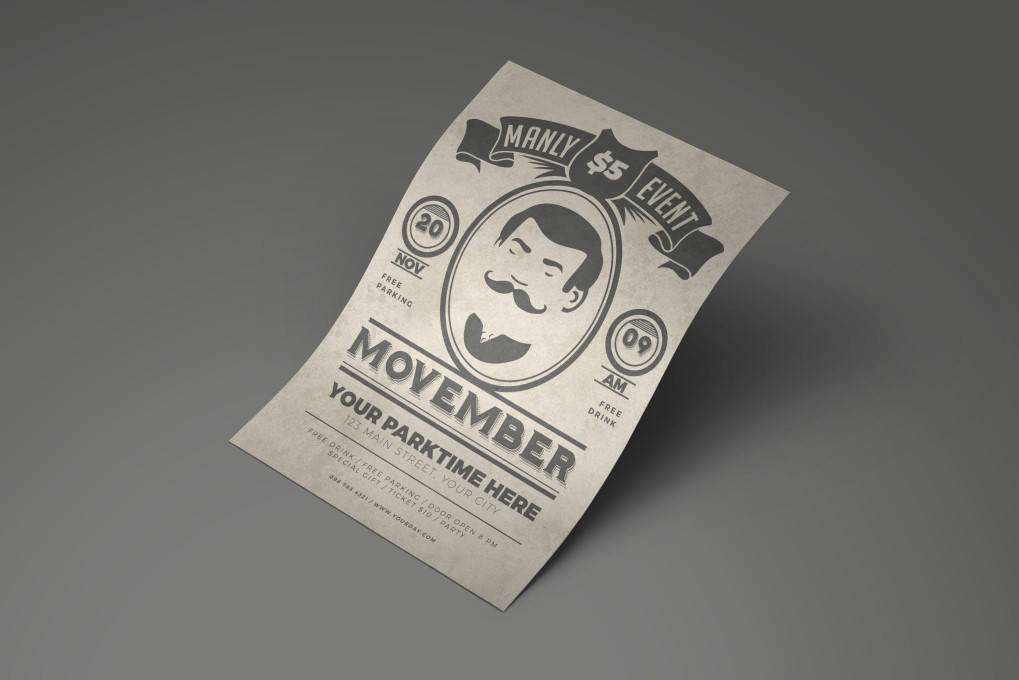 Movember Festival flyer template format