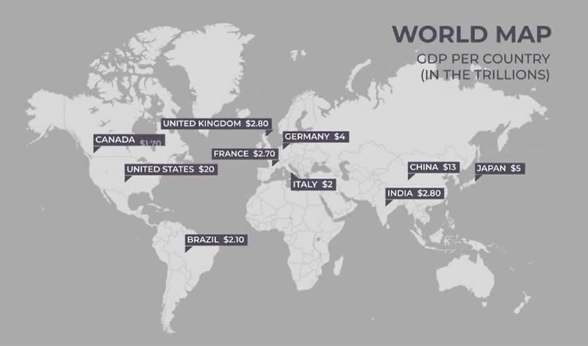 Data-Driven World Map Infographic for Premiere Pro