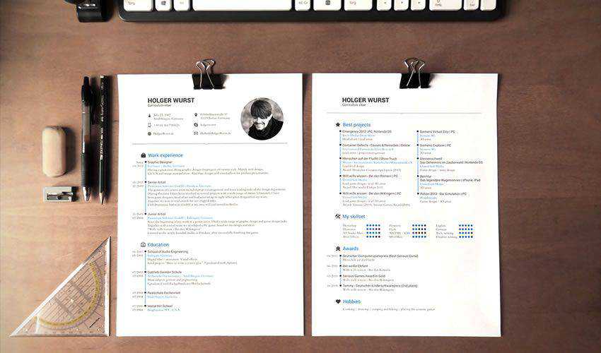 CV Mockup Template PSD Photoshop Free