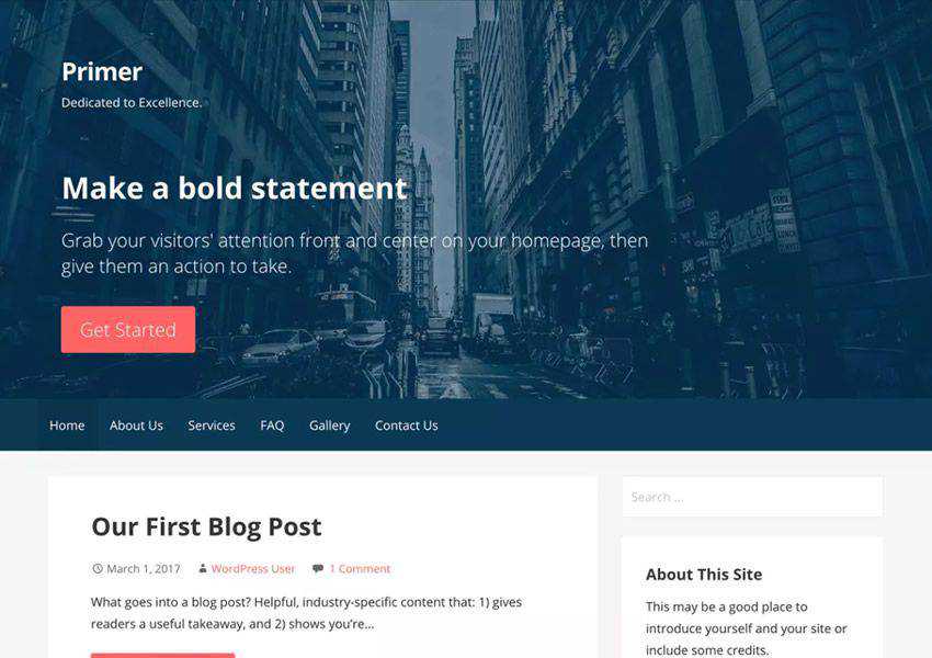 Primer Powerful free wordpress theme wp responsive business corporate