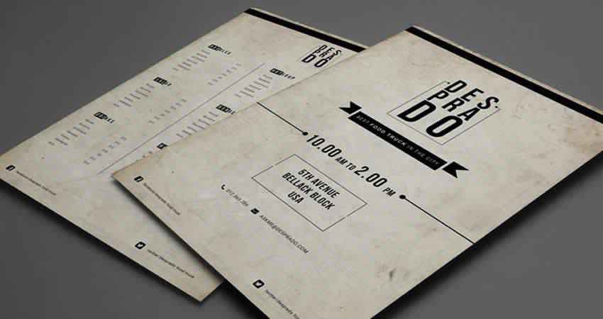 Rustic Menu Template Photoshop PSD