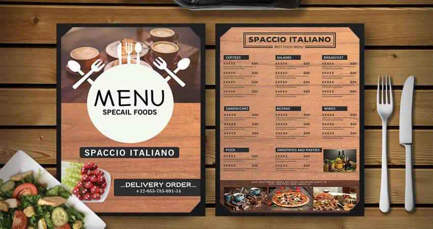 Beautiful Restaurant Menu Template Photoshop PSD