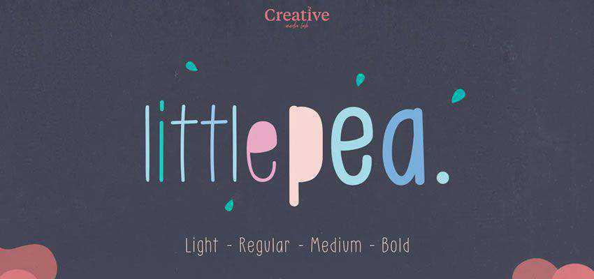 Little Pea comic cartoon font family