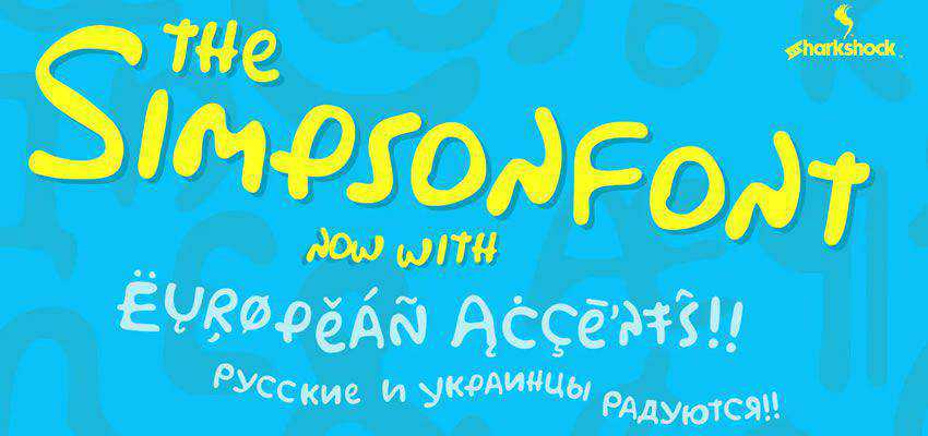 Simpsonfont comic cartoon font family