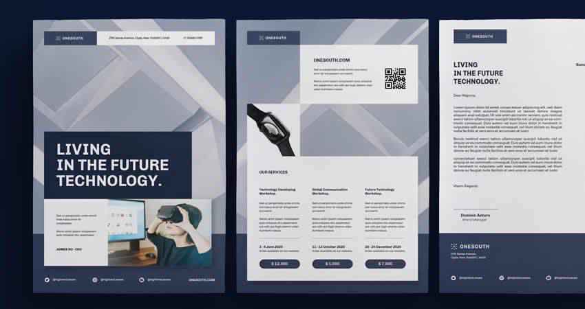 Corporate Flyer Template Photoshop PSD Illustrator EPS AI