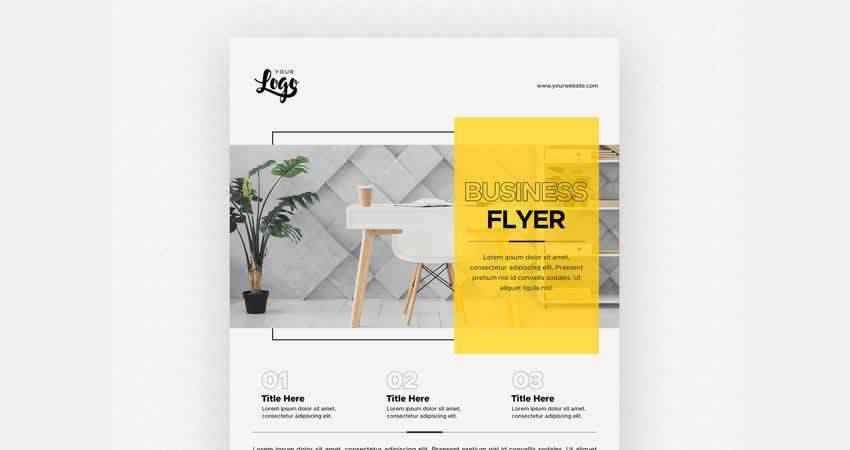 Minimal Business Flyer Template Photoshop PSD