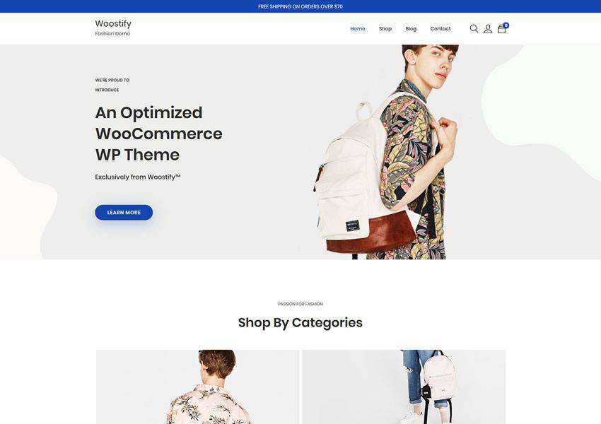 Woostify free wordpress theme wp responsive ecommerce shop woocommerce