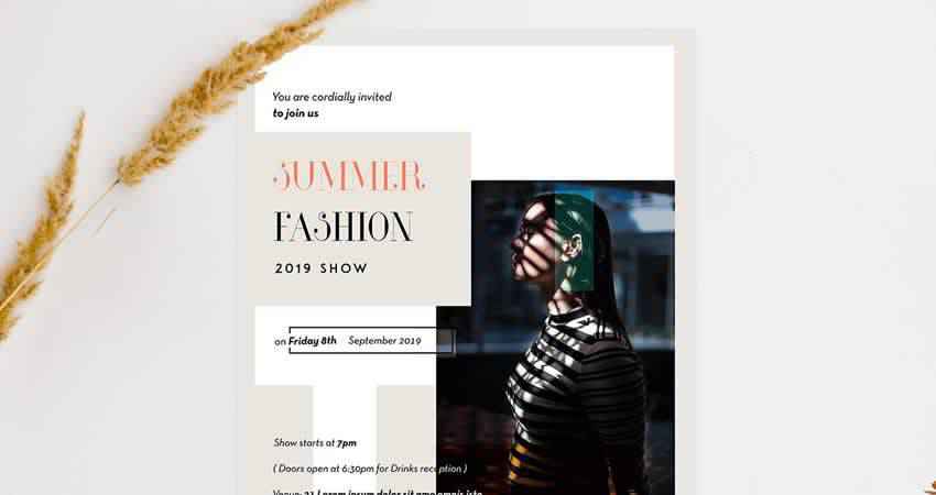 Minimal Fashion Flyer Template Photoshop PSD