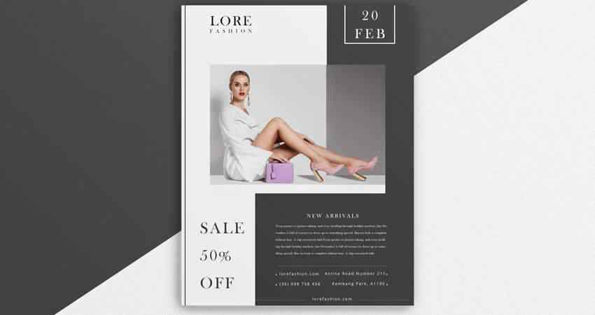 Creative Fashion Flyer Template Photoshop PSD