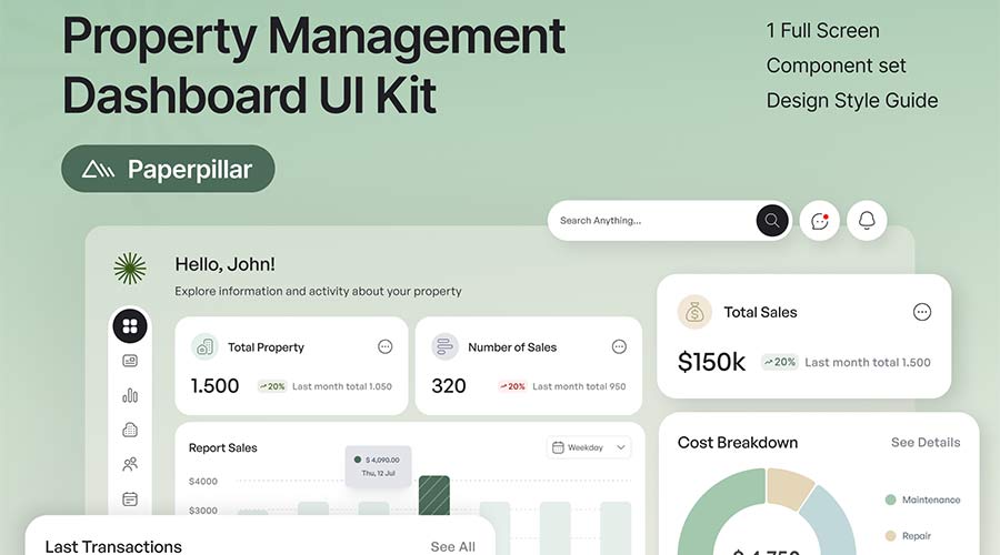 Property Management Dashboard UI Kit