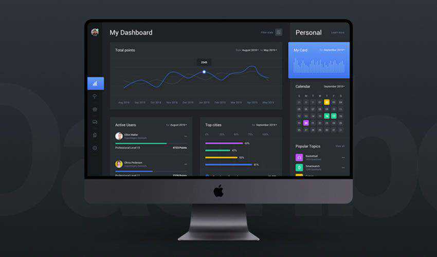 Web Dashboard Statistics free figma ui web layout template