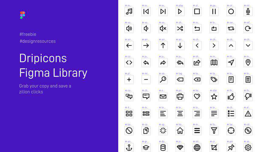 Dripicons free figma ui icon set