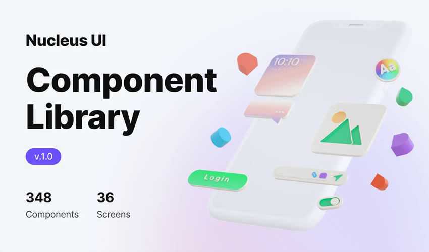 Nucleus UI Component Library free figma ui kit