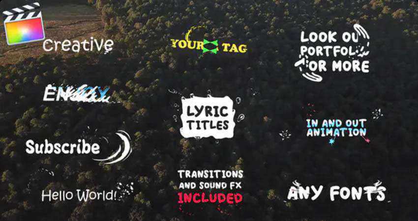 Lyric Titles free final cut pro fcpx preset template