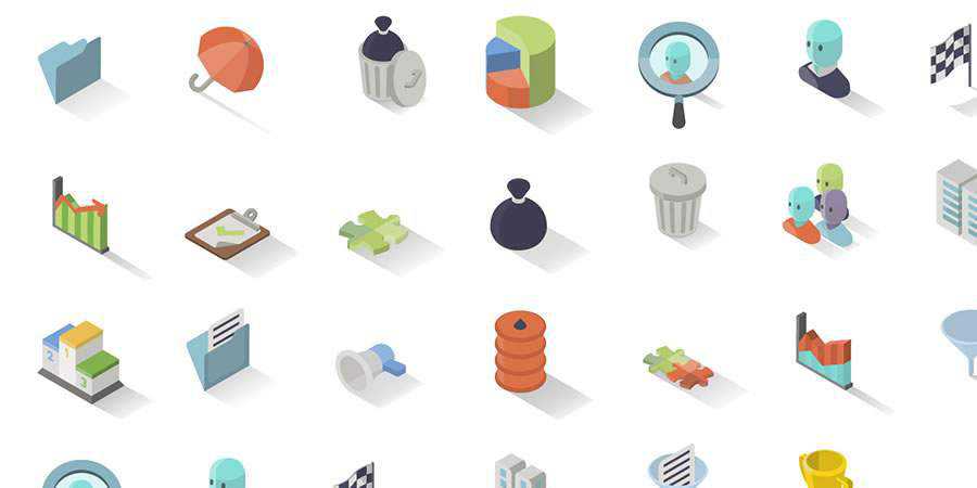 30 Isometric Icons