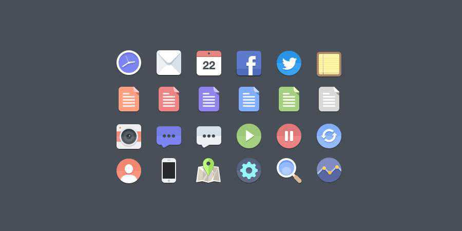 free Flat Icon Set