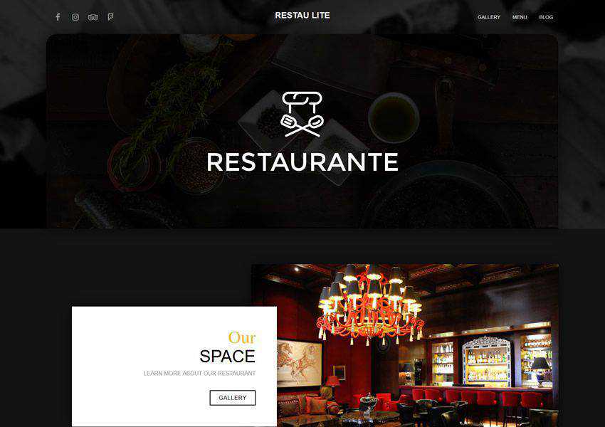 Restau Lite free wordpress theme wp responsive food culinary restaurant foodie lifestyle