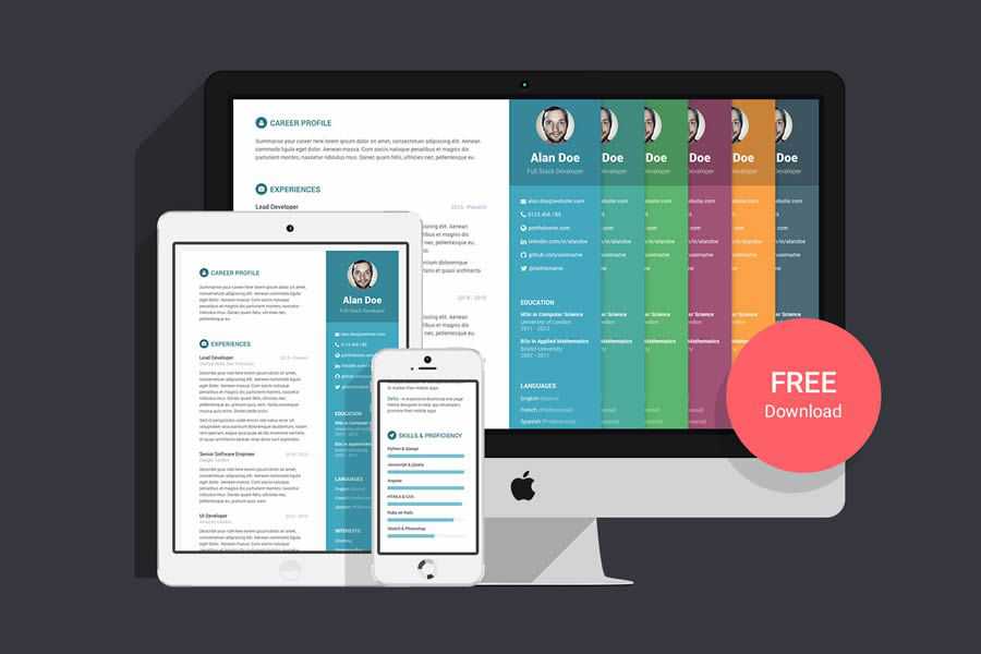 Orbit Bootstrap free resume html templates cv